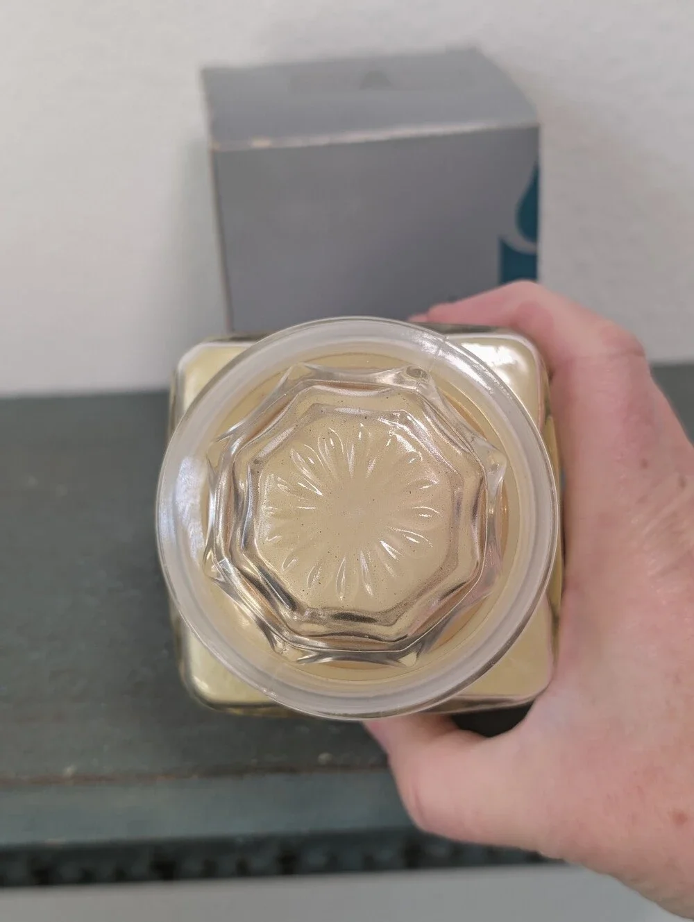 PartyLite Pineapple P1115 Bubble Jar Scented Wax Filled Candle 8 oz NEW w / Box